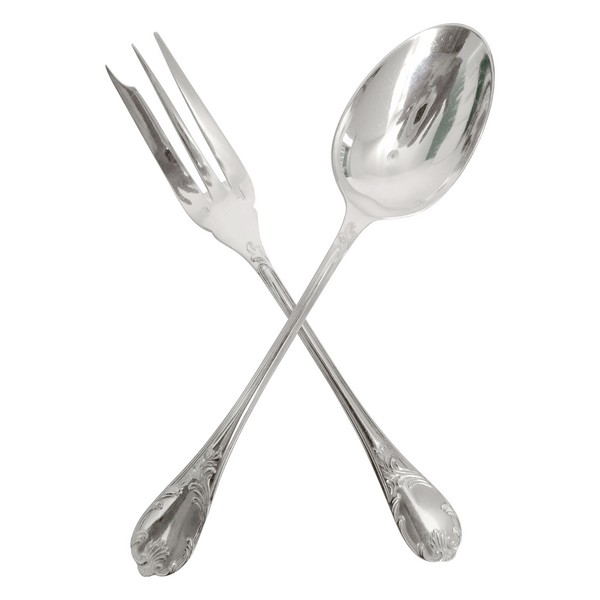 Christofle : silver plated serving set, Marly pattern