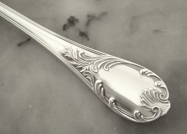 Christofle : silver plated table fork, Marly pattern