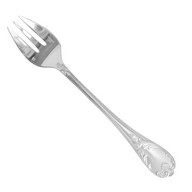 Christofle : silver plated fork for oisters, Marly pattern