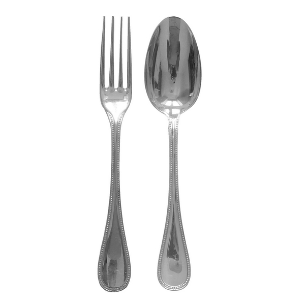 Christofle silver-plated cutlery set, Perles pattern