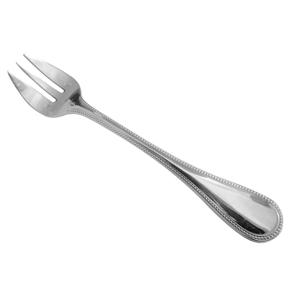 Christofle silver-plated oister fork, Perles pattern