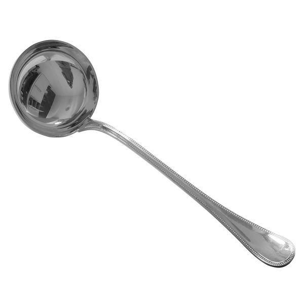 Christofle silver-plated ladle, Perles pattern