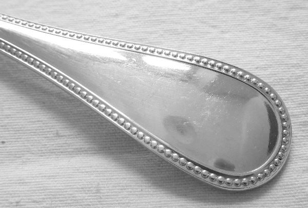 Christofle silver-plated ladle, Perles pattern