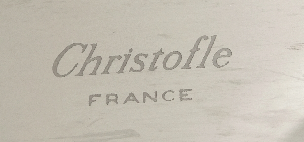 Christofle silver-plated pie server, Perles pattern