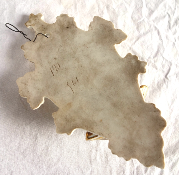 19th century Paris porcelain stoup enhanced with fine gold circa 1840