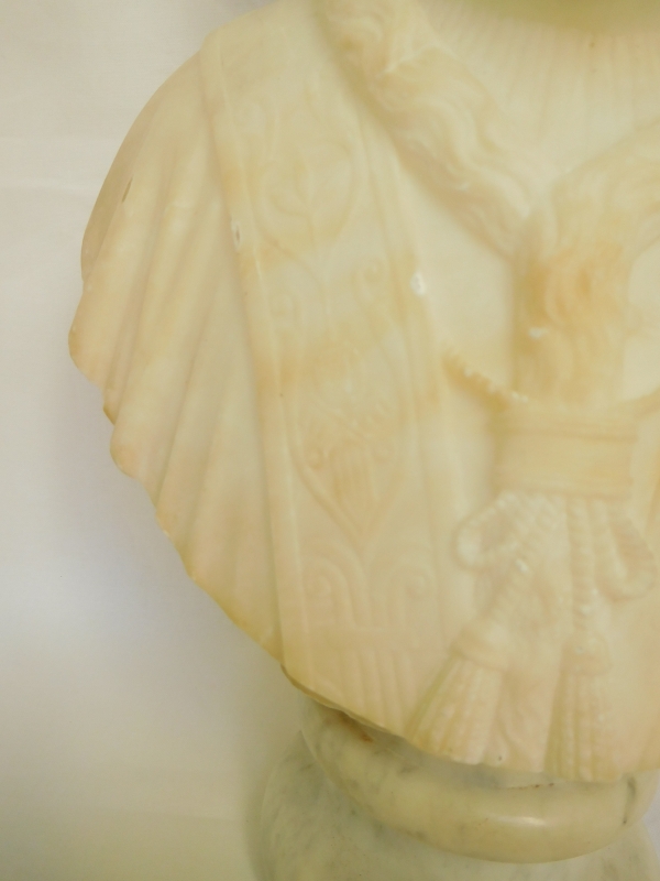 Pope Pie IX marble bust, 19th century sculpture