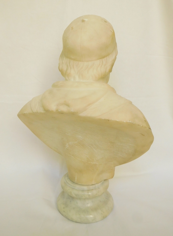 Pope Pie IX marble bust, 19th century sculpture