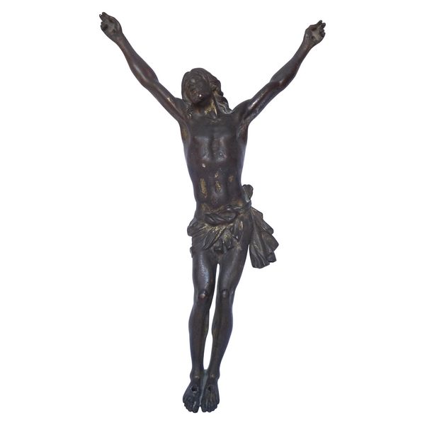 Grand Christ en bronze patiné, époque Louis XIV, début XVIIIe siècle