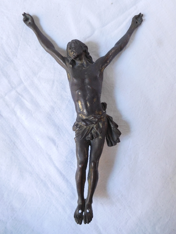 Tall Louis XIV patinated bronze Christ - early 18th century