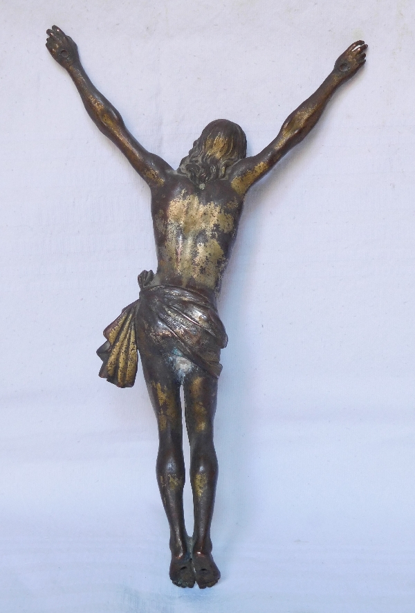 Grand Christ en bronze patiné, époque Louis XIV, début XVIIIe siècle