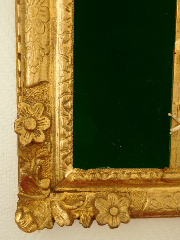 Antique French Christ, Louis XIV gilt frame, early 18th century