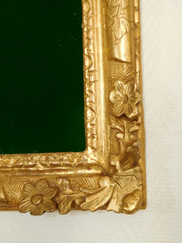 Antique French Christ, Louis XIV gilt frame, early 18th century