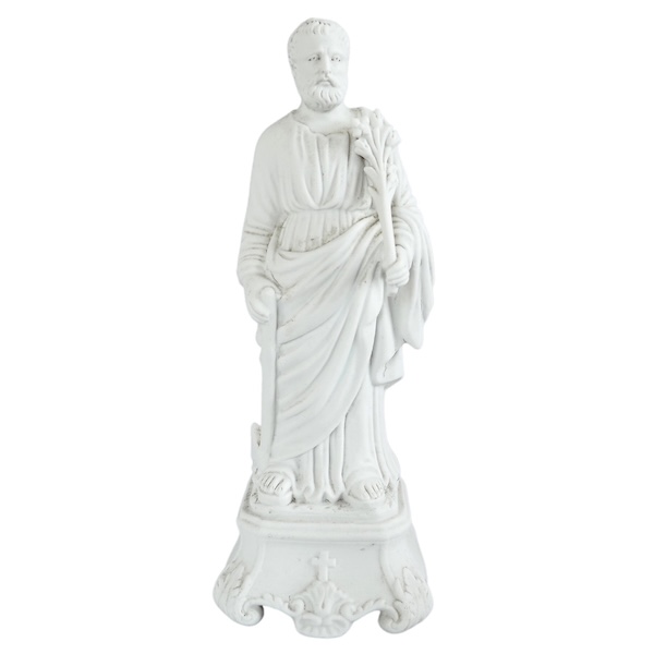 Statue de Saint Joseph en biscuit de porcelaine d'époque début XIXe siècle