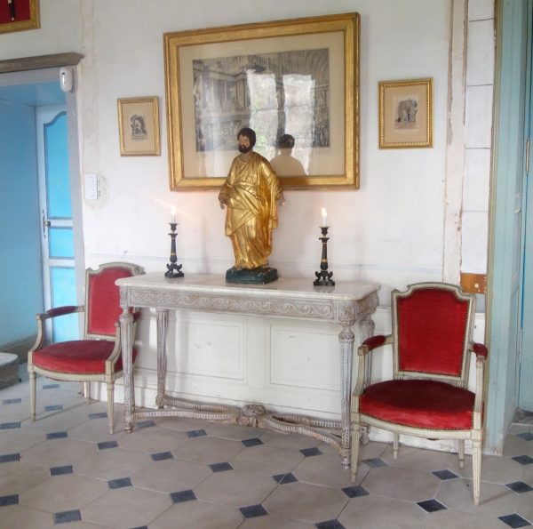 Tall statue of Saint Joseph, carved and gilt wood - early 19th century