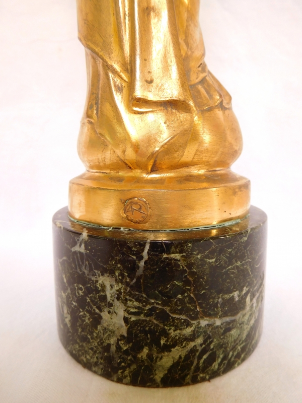 Virgin Mary and Child from Albert, gilt bronze - 43cm - original edition