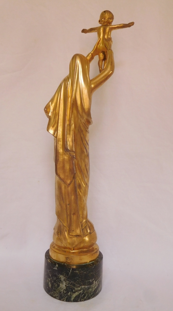 Vierge d'Albert, Vierge à l'Enfant en bronze doré - 43cm - édition originale