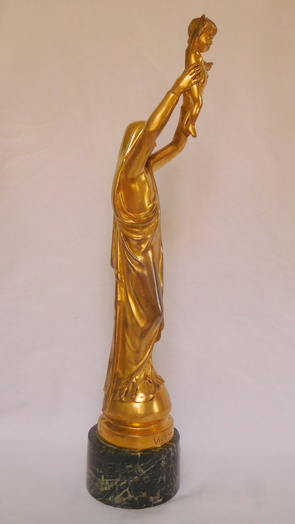 Virgin Mary and Child from Albert, gilt bronze - 43cm - original edition