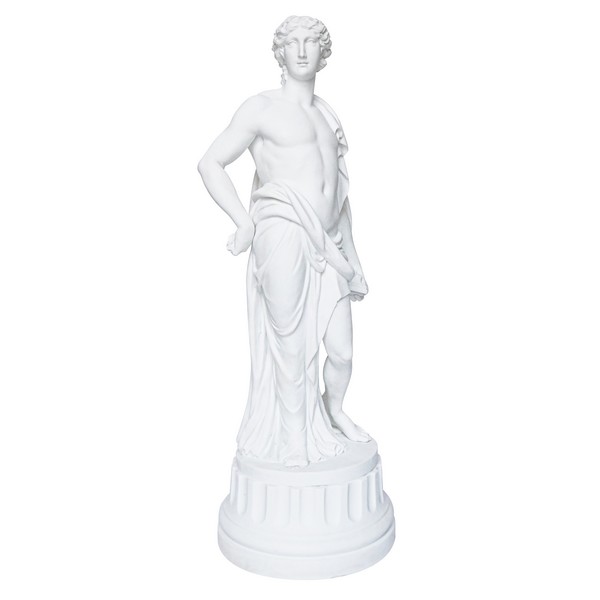 Louis XVI style porcelain biscuit statue : Apollo, late 19th century