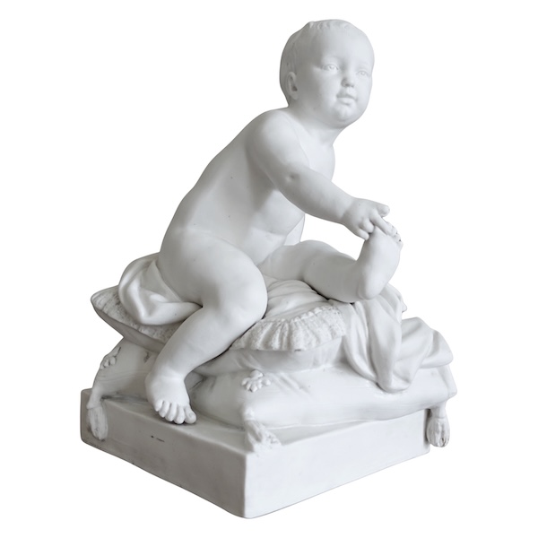 Madame Royale, Marie Thérèse Charlotte de France, l'enfant au coussin en biscuit attribué à Dagoty