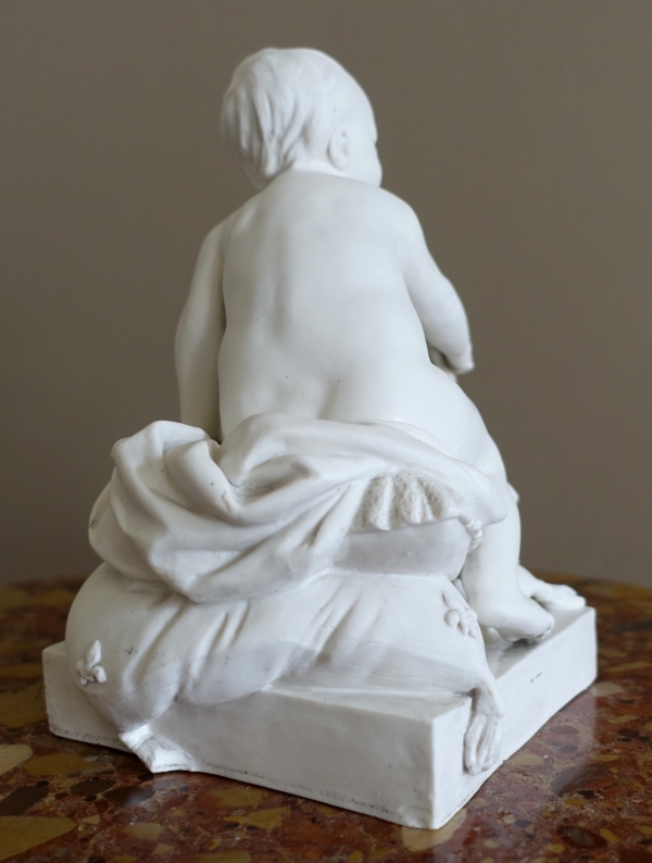 Madame Royale, Marie Thérèse Charlotte de France, l'enfant au coussin en biscuit attribué à Dagoty