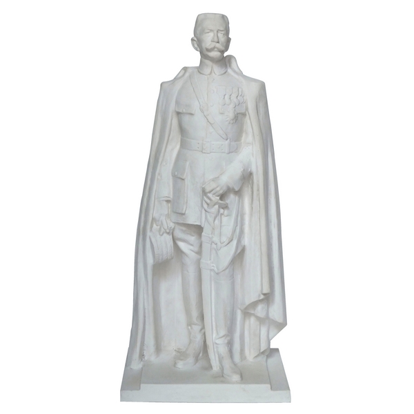 Biscuit de Sèvres : statue du Maréchal Lyautey, signée, 1943