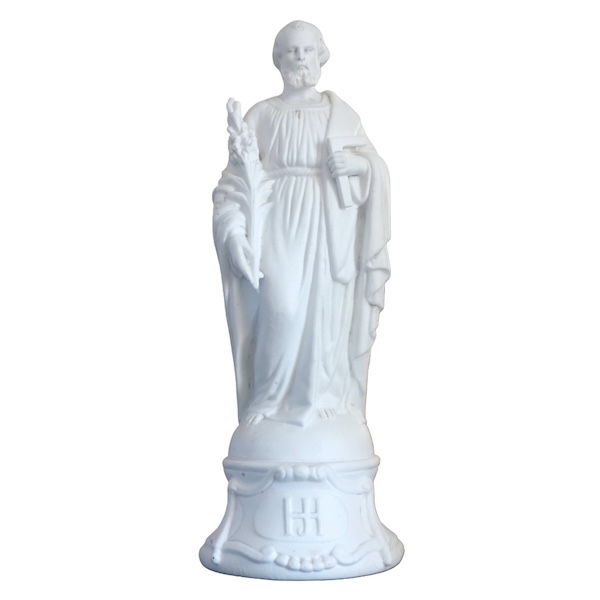 Saint Joseph, statue en biscuit de porcelaine, époque milieu XIXe siècle