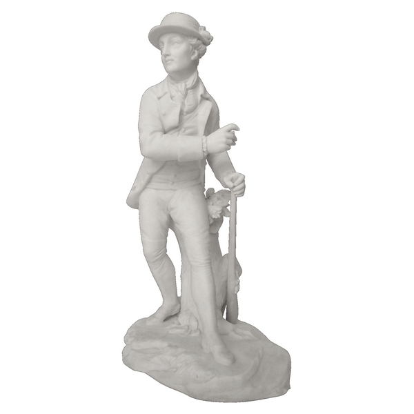 Sevres biscuit : the Hunter, after JB Oudry, late 19th century