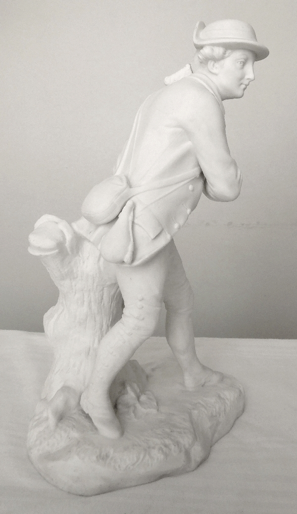 Sevres biscuit : the Hunter, after JB Oudry, late 19th century