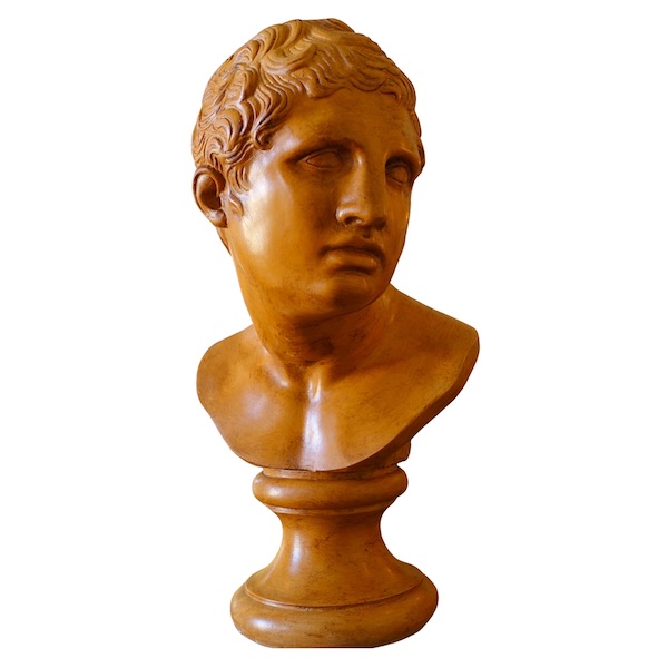 Antique style young Roman man bust