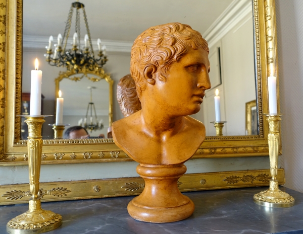 Antique style young Roman man bust