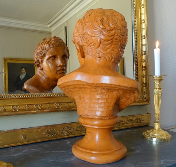 Antique style young Roman man bust