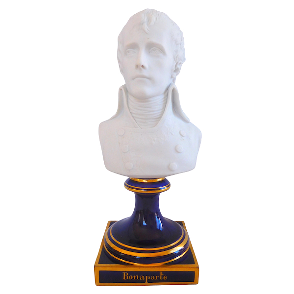 Samson : bust of Consul Napoleon Bonaparte, porcelain biscuit signed Sevres