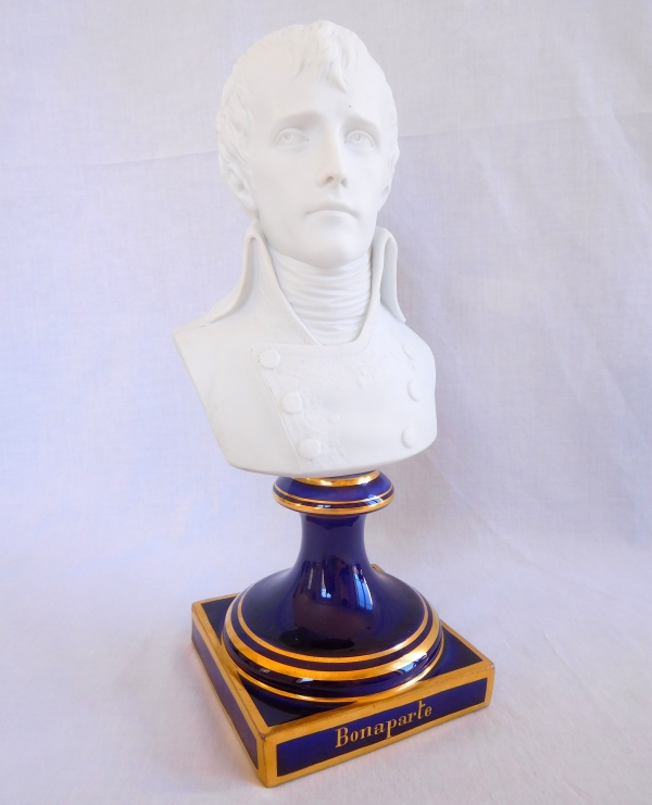 Samson : bust of Consul Napoleon Bonaparte, porcelain biscuit signed Sevres