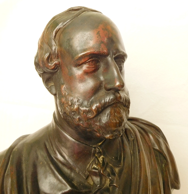 Royalist bronze bust : Henry V Comte De Chambord 1872