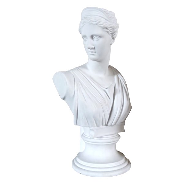 Bust of Diane de Versailles, neoclassical 19th century Paris porcelain biscuit - 28.3cm