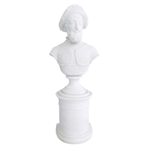 Sevres porcelain biscuit bust of Francois Ier King of France, early 19th century