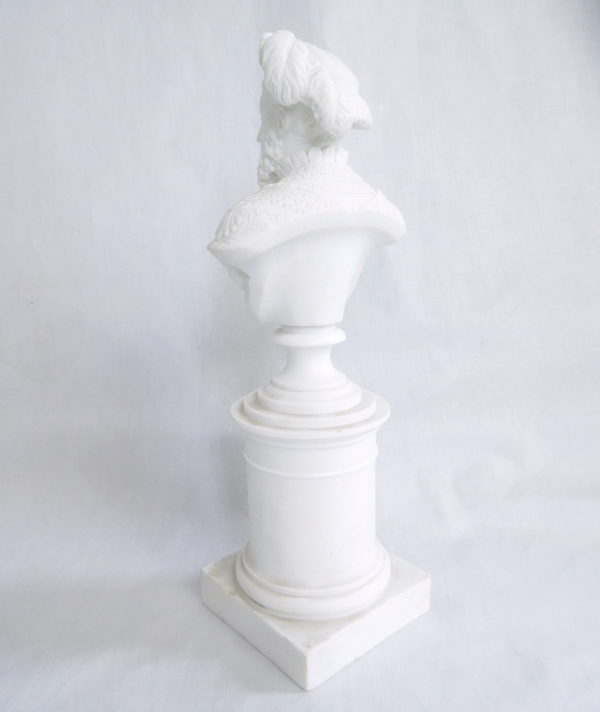 Sevres porcelain biscuit bust of Francois Ier King of France, early 19th century