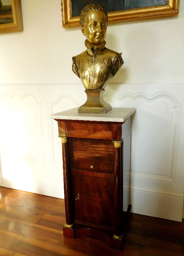 Tall bronze bust of Henri IV King of France after Bosio, 56cm, circa 1870