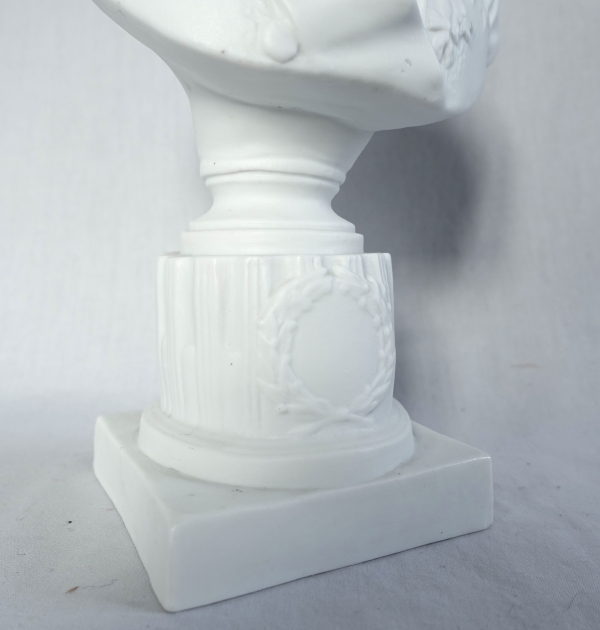 Porcelain biscuit bust featuring King Louis XVI after Boizot's work