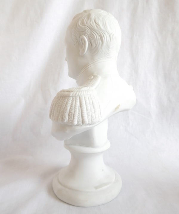 Buste de Napoléon Ier Empereur d'après Canova en biscuit de porcelaine - XIXe siècle