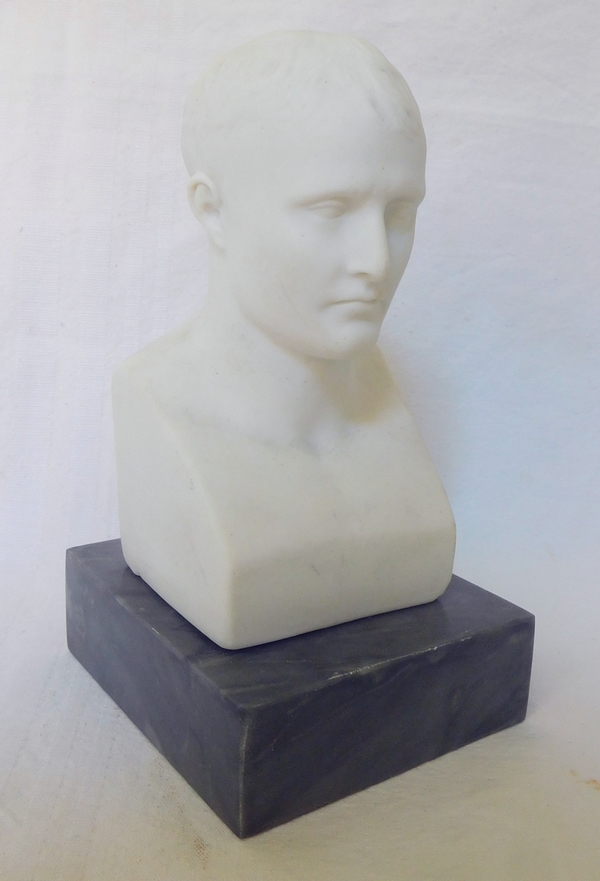 Emperor Napoleon porcelain biscuit & marble bust after Chaudet