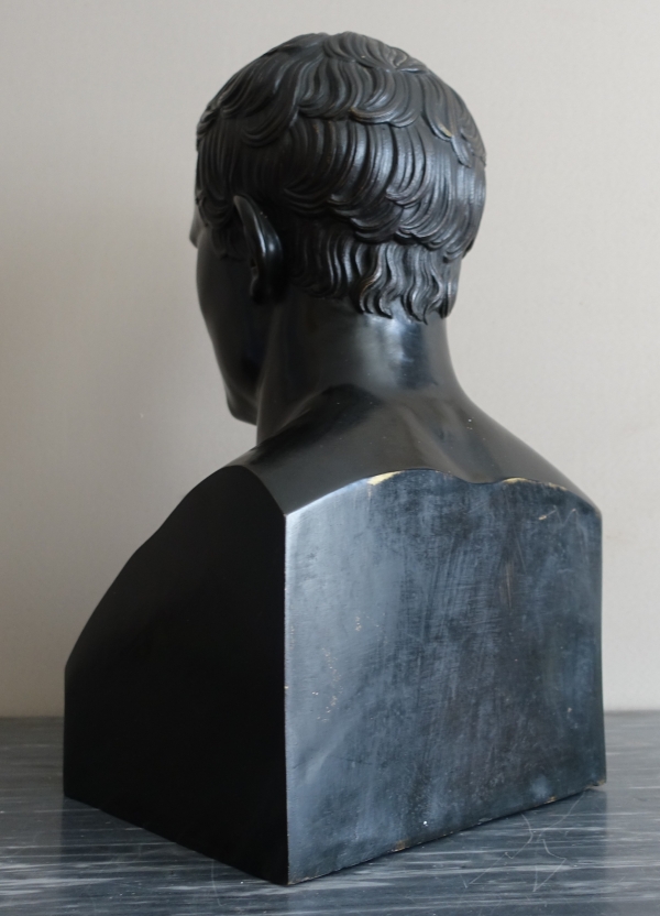 Entourage Denis Chaudet - Buste de Napoléon en Hermes - bronze fonte cire perdue d'époque Empire