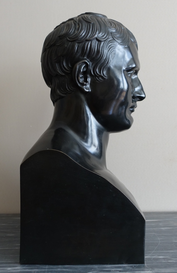 Entourage Denis Chaudet - Buste de Napoléon en Hermes - bronze fonte cire perdue d'époque Empire