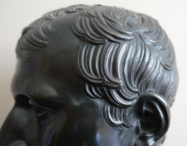 Entourage Denis Chaudet - Buste de Napoléon en Hermes - bronze fonte cire perdue d'époque Empire
