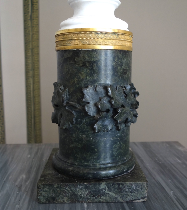 Sèvres - buste de Pâris d'après Canova en biscuit de porcelaine et marbre - vers 1830