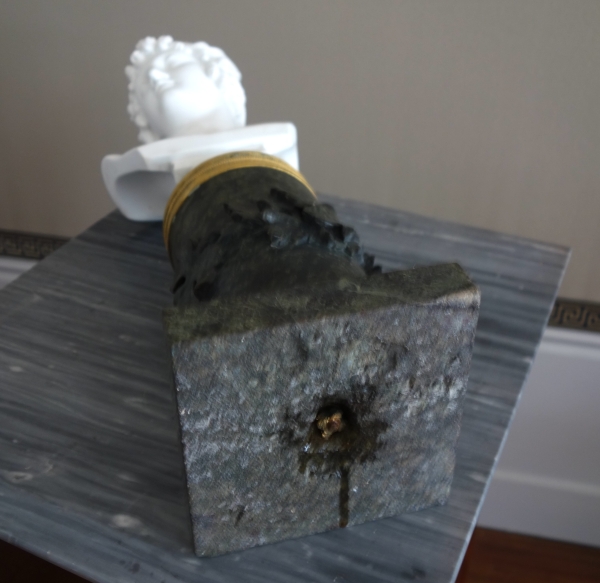 Sèvres - buste de Pâris d'après Canova en biscuit de porcelaine et marbre - vers 1830