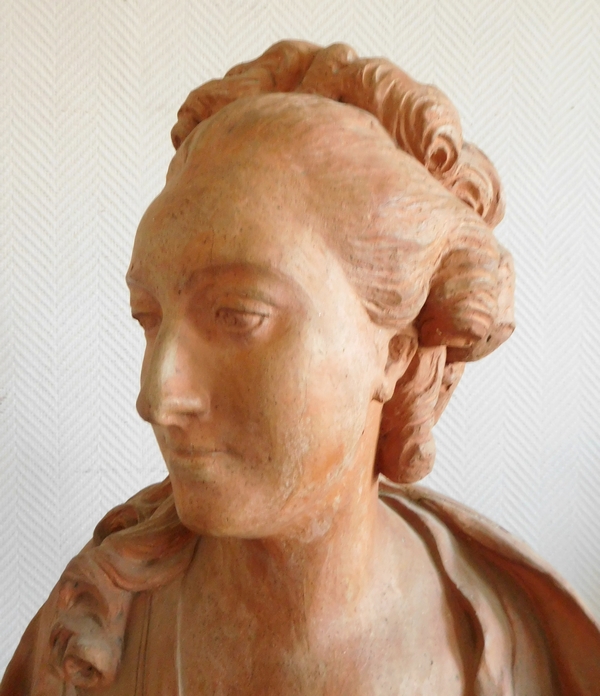 18th century terracotta aristocrat bust