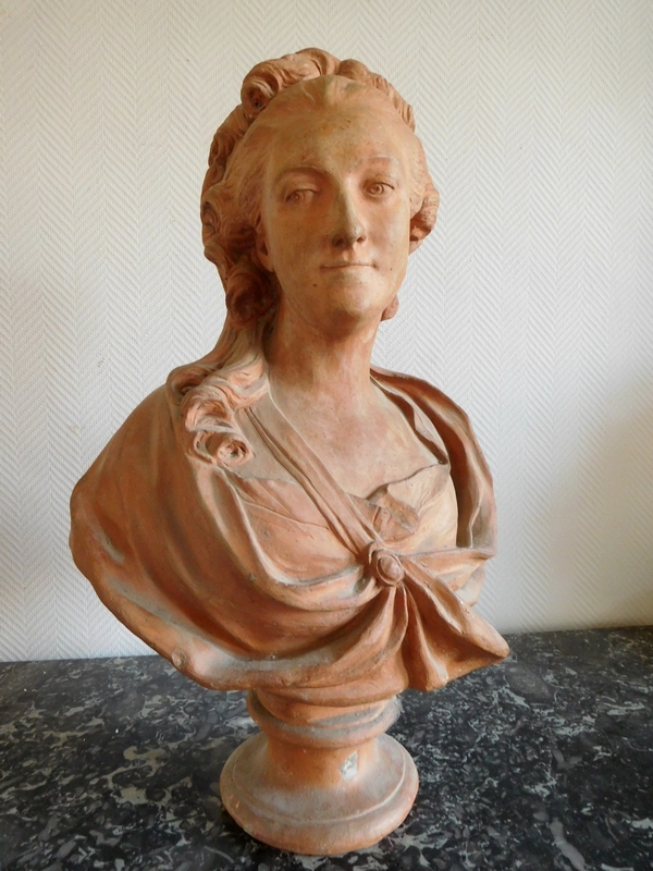 18th century terracotta aristocrat bust