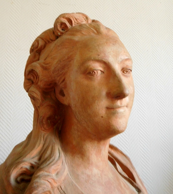 18th century terracotta aristocrat bust