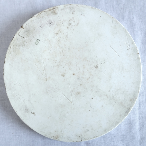 Manufacture de Sèvres : grande médaille portrait de l'Empereur Napoléon III en biscuit - 22,5cm